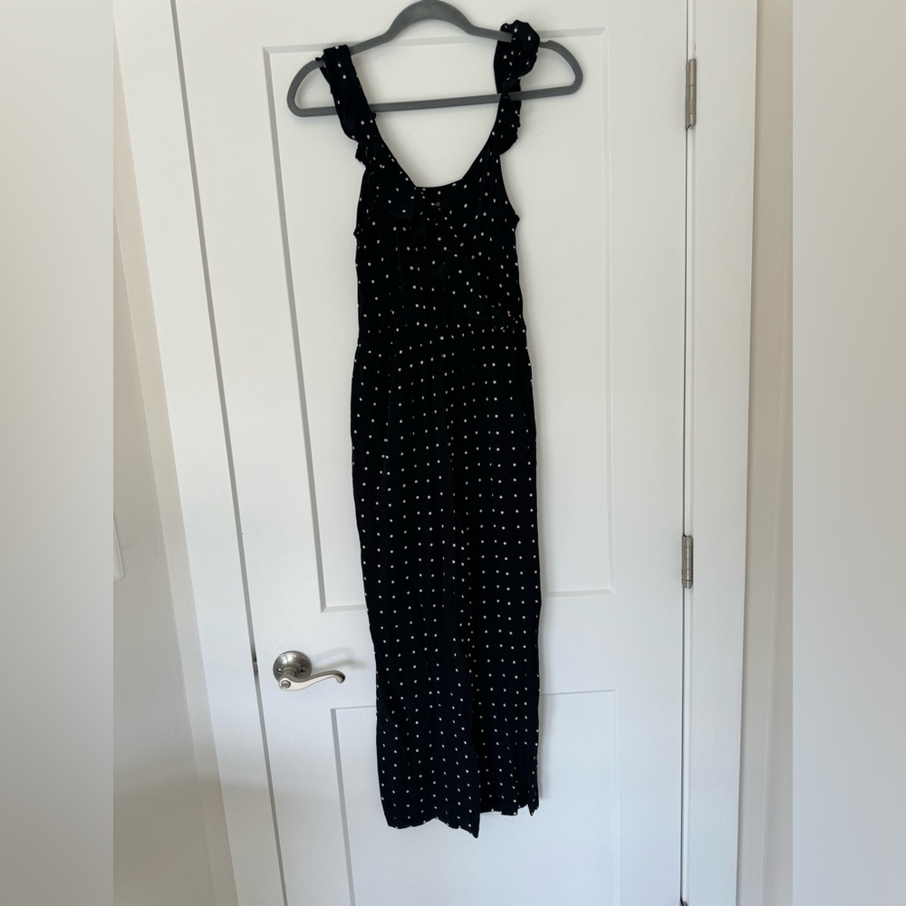 Madewell ruffle polka dot jumpsuit
